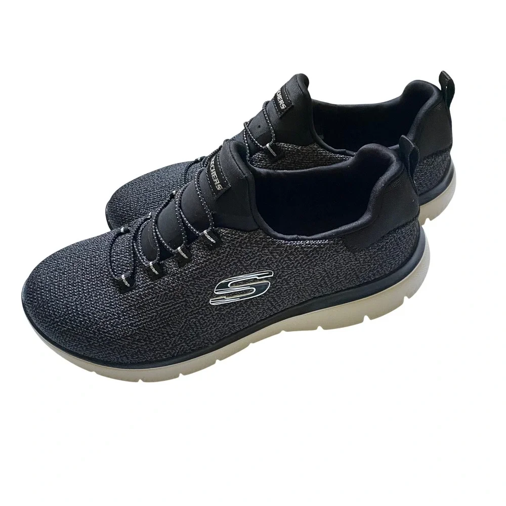 Skechers Mens‎ Black Bungee Slip On Memory Foam Sneaker   8.5 NWOB Wide Fit